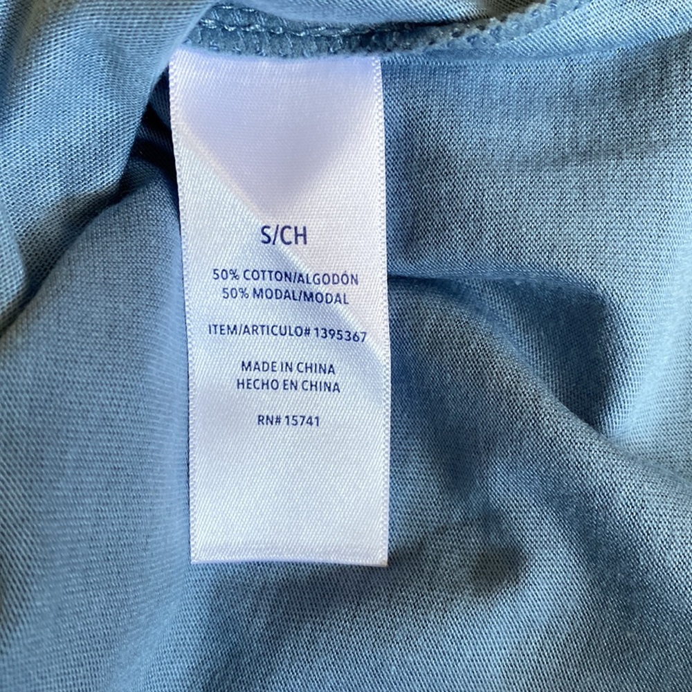 Splendid Blue Camo Crew Neck Short Sleeve T-Shirt Size Small - Picture 9 of 9
